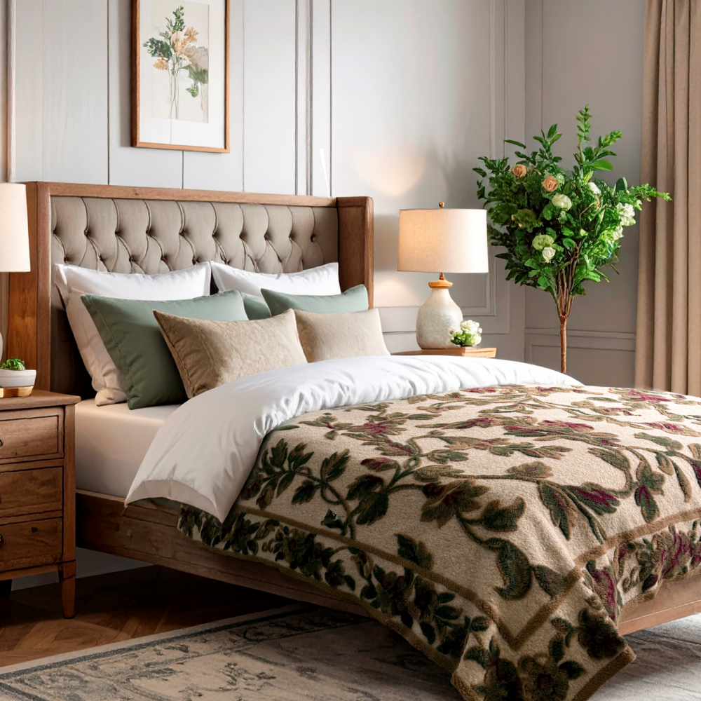 Plaid CREOLE in Lana Cotta Peonia 220 x 250