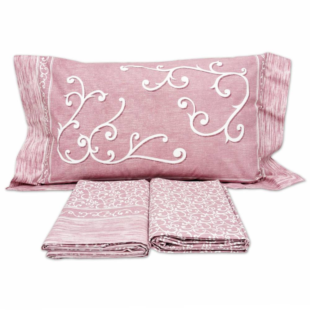 Completo Lenzuola A.Carlucci Ginevra Rosa Matrimoniale