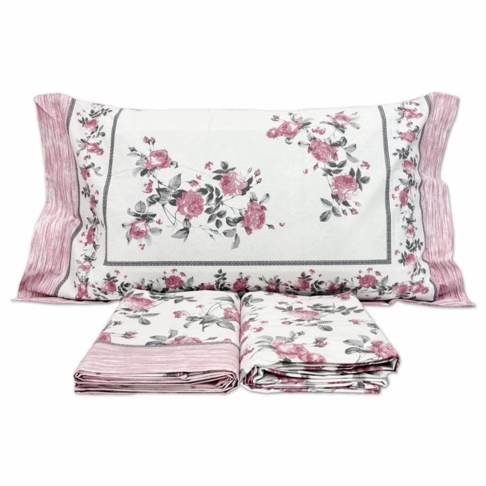 Completo Lenzuola A.Carlucci Sanremo Rosa Matrimoniale