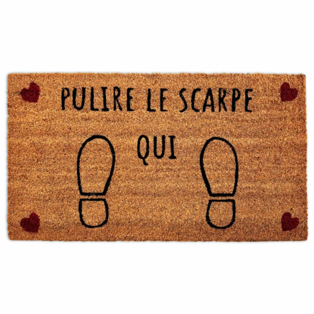 Zerbino in cocco Pulire le scarpe qui