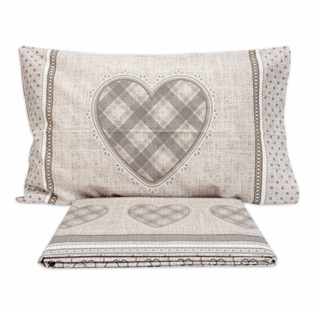 Parure copripiumino Chalet Beige piazza e mezzo