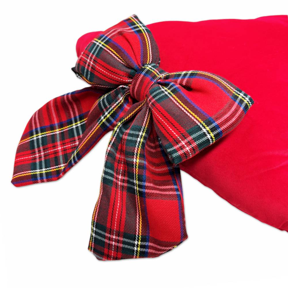 Ghirlanda addobbo Albero Velluto Rosso