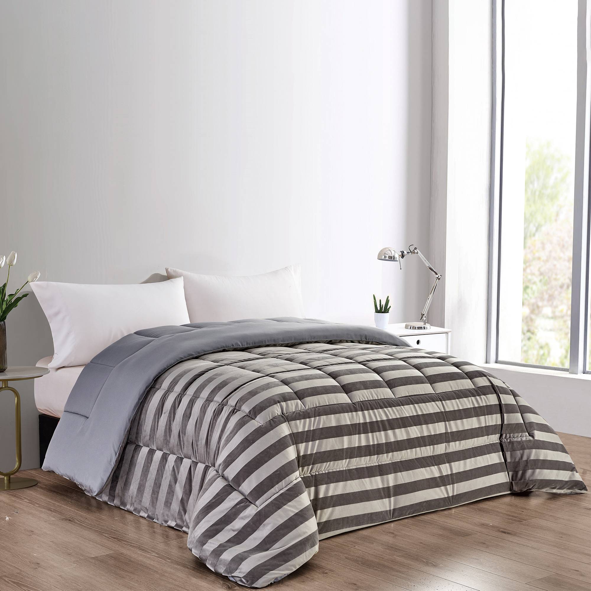 Trapunta matrimoniale Ludovica Grigio 260 x 260