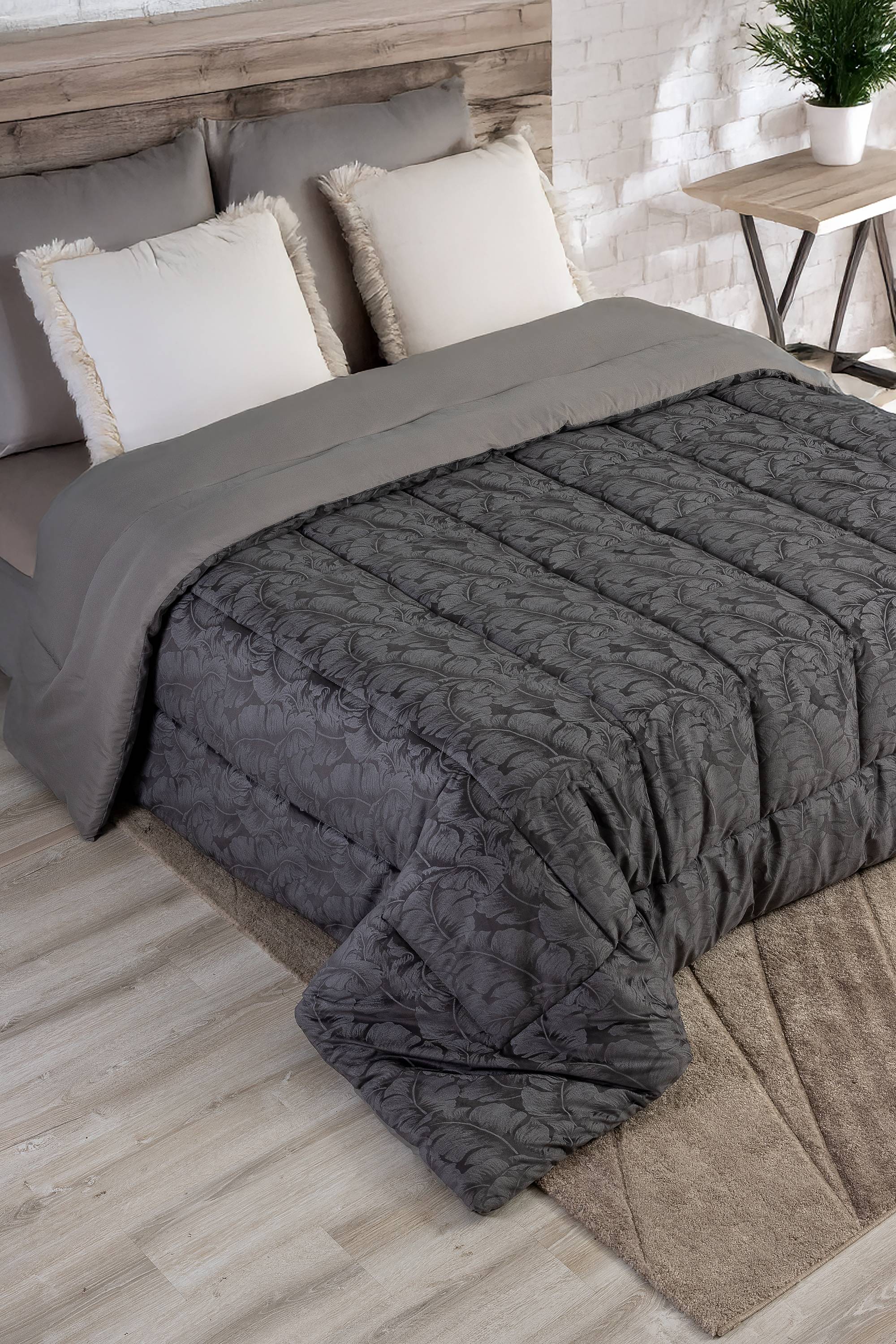 Trapunta matrimoniale Palmina Grigio 260 x 260