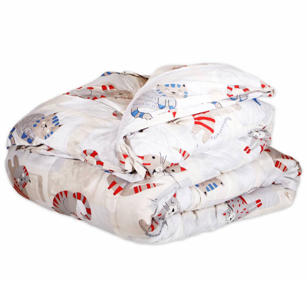 Trapunta Mano Piuma Gatti Ritmo Singola