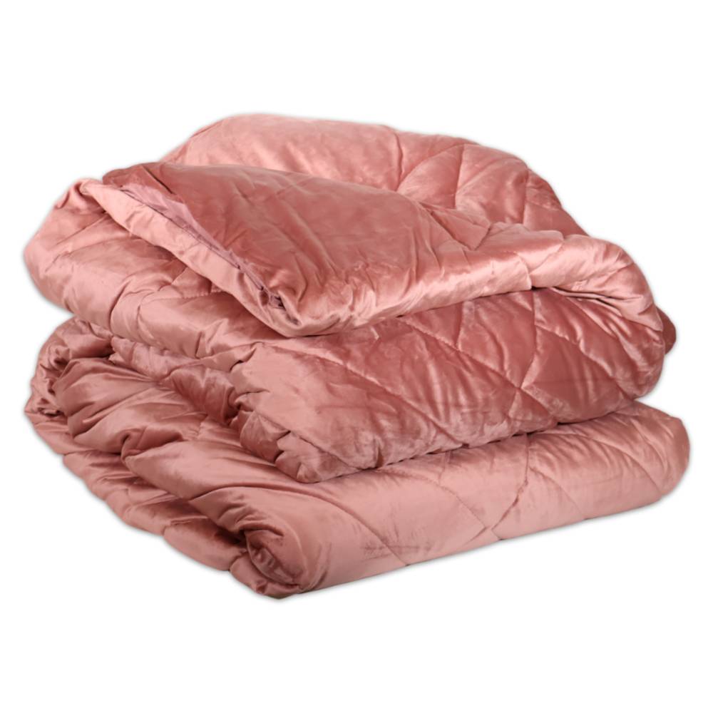 Trapunta matrimoniale Diaol Velvet Rosa antico 260 x 260