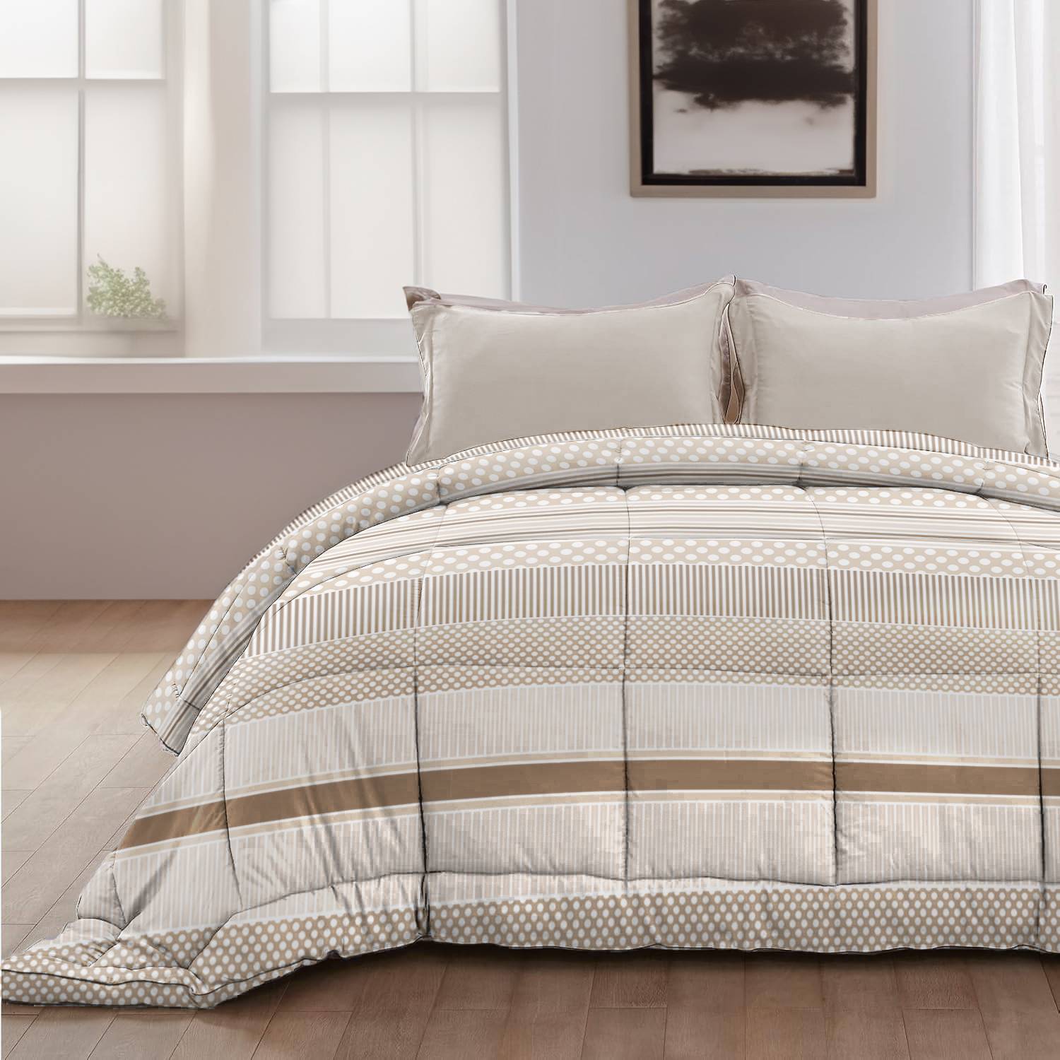 Trapunta Singola Stampa Digitale Dali' Beige 170 x 260