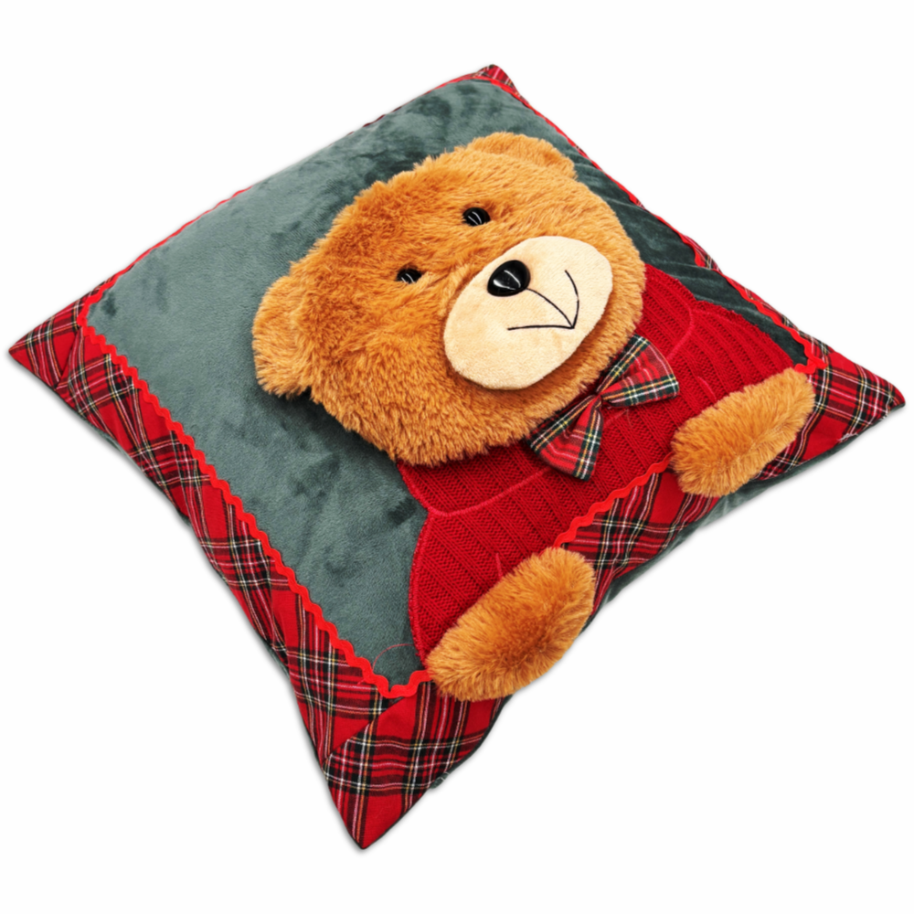 Federa cuscino con applicazioni Orsetto 40 x 40