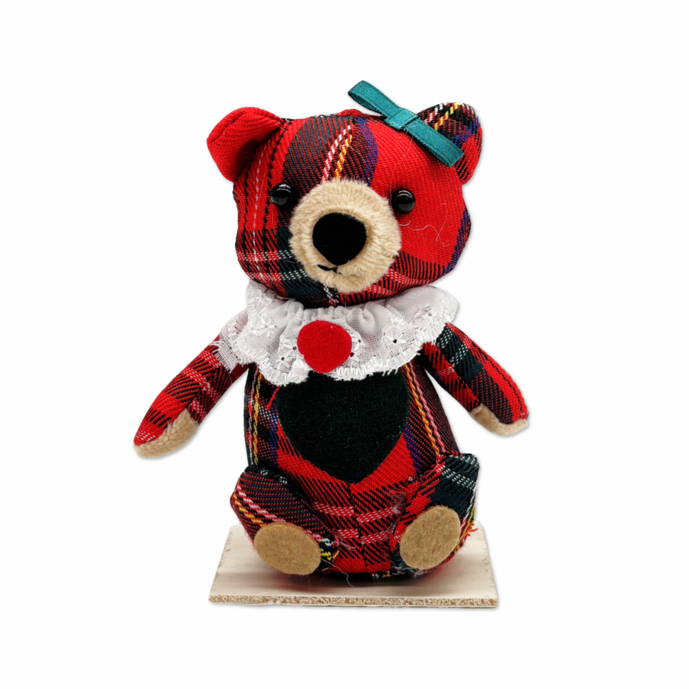 Mini Orsetta Tartan Rosso ogni giorno è speciale
