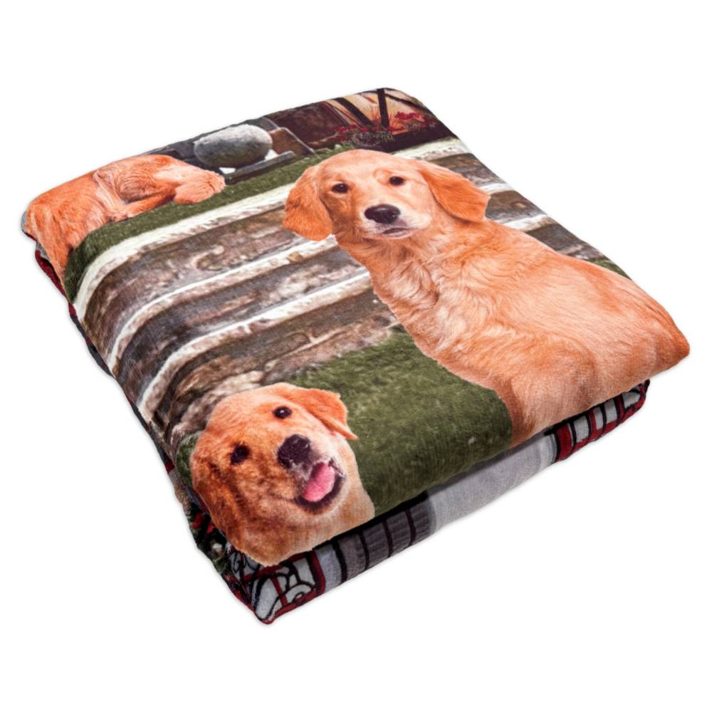 Plaid Sherpa stampa digitale Cani Family 130 x 160