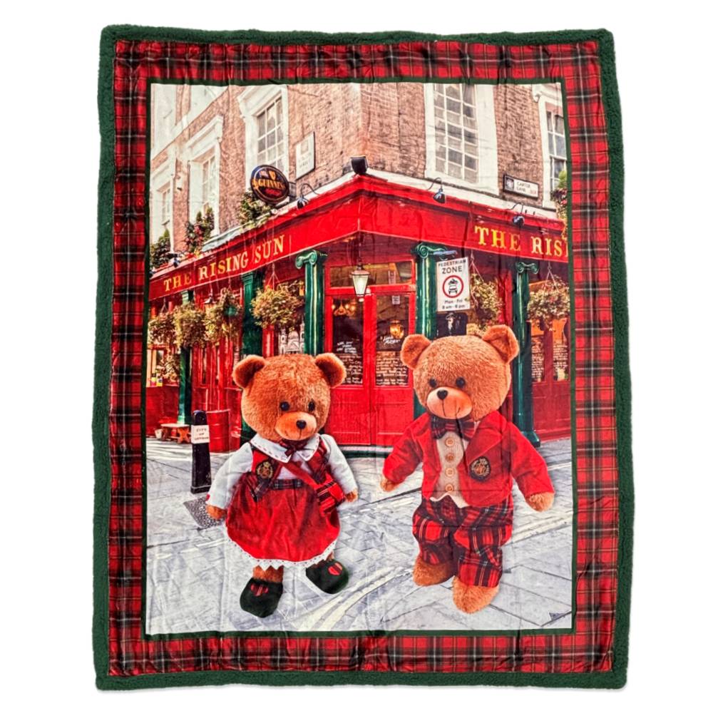 Plaid Sherpa stampa digitale Teddy Pub 130 x 160