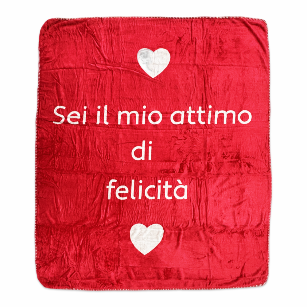 Plaid Sei il mio attimo di Felicità 130 x 160 Personalizzato