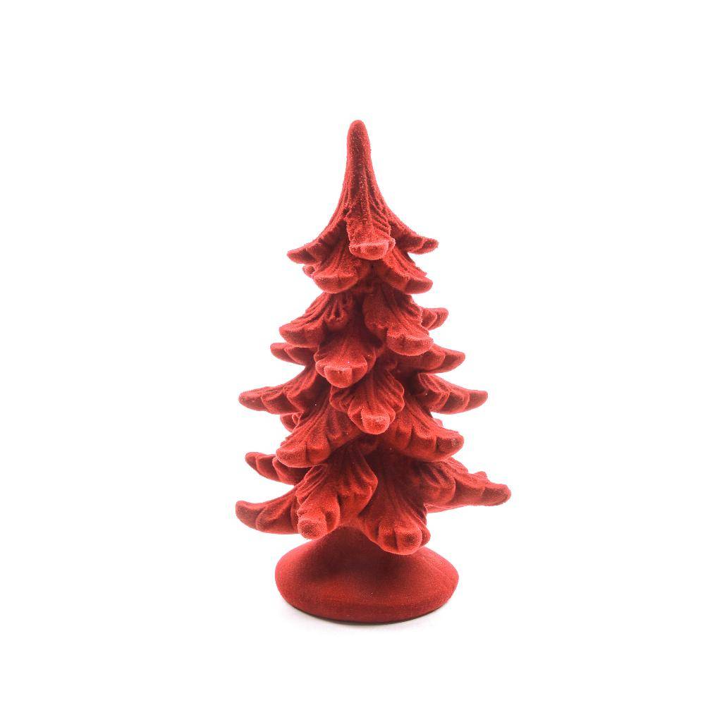 Decorazione Albero Rosso in Velluto