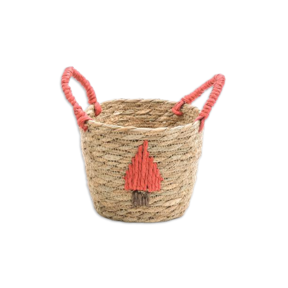 Cestino in Corda con Manici Alberello Rosso