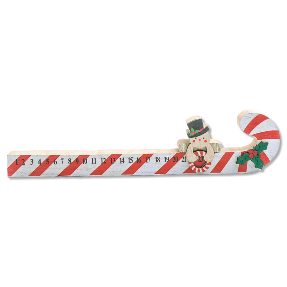 Calendario dell'Avvento in Legno Dolciume Omino Cappello