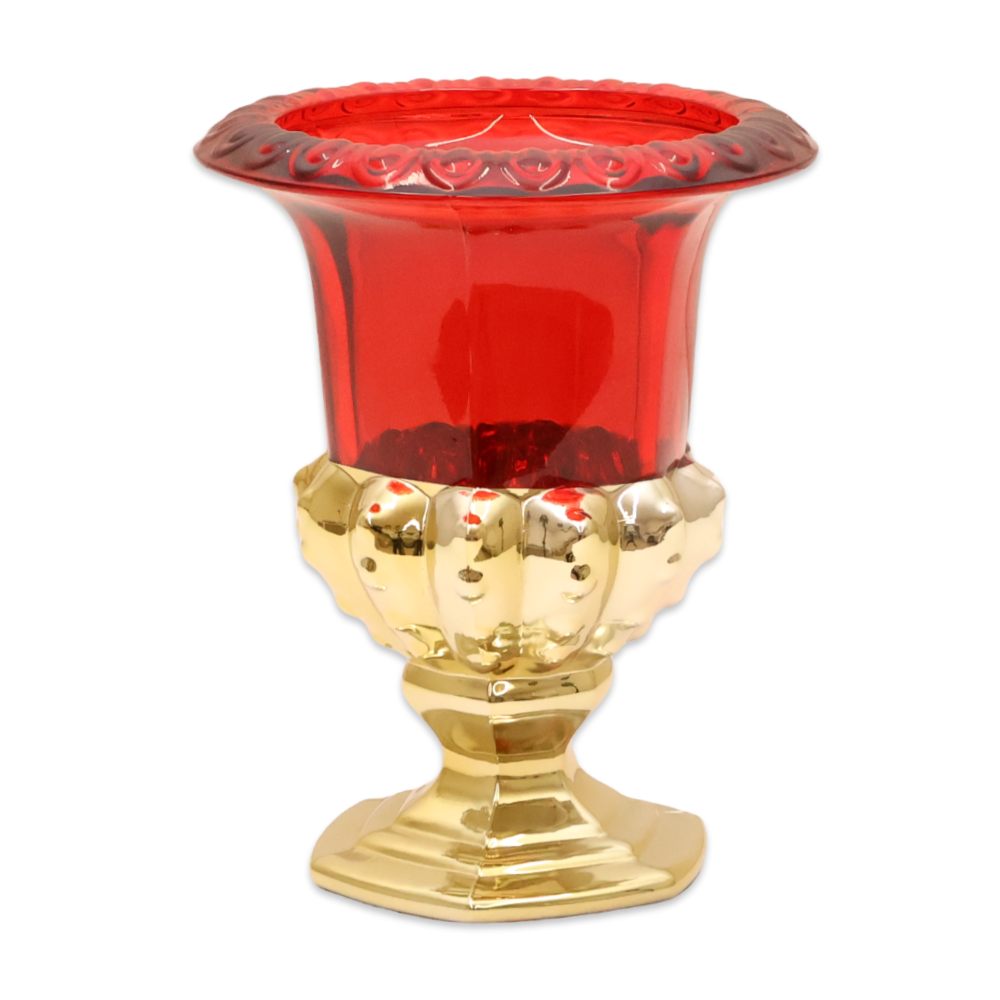 Coppa Oro/Rosso in Vetro