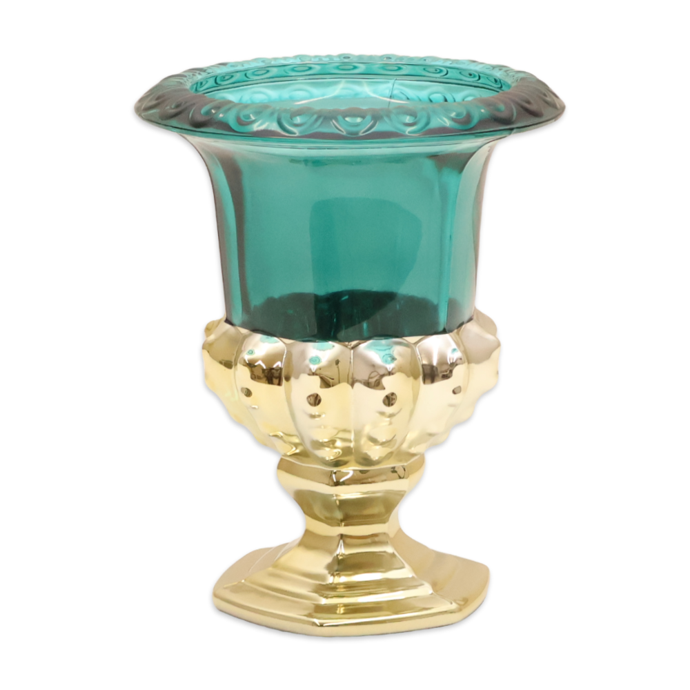 Coppa Oro/Verde in Vetro