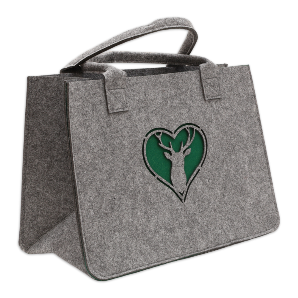 Borsa in pannolenci Renna Verde