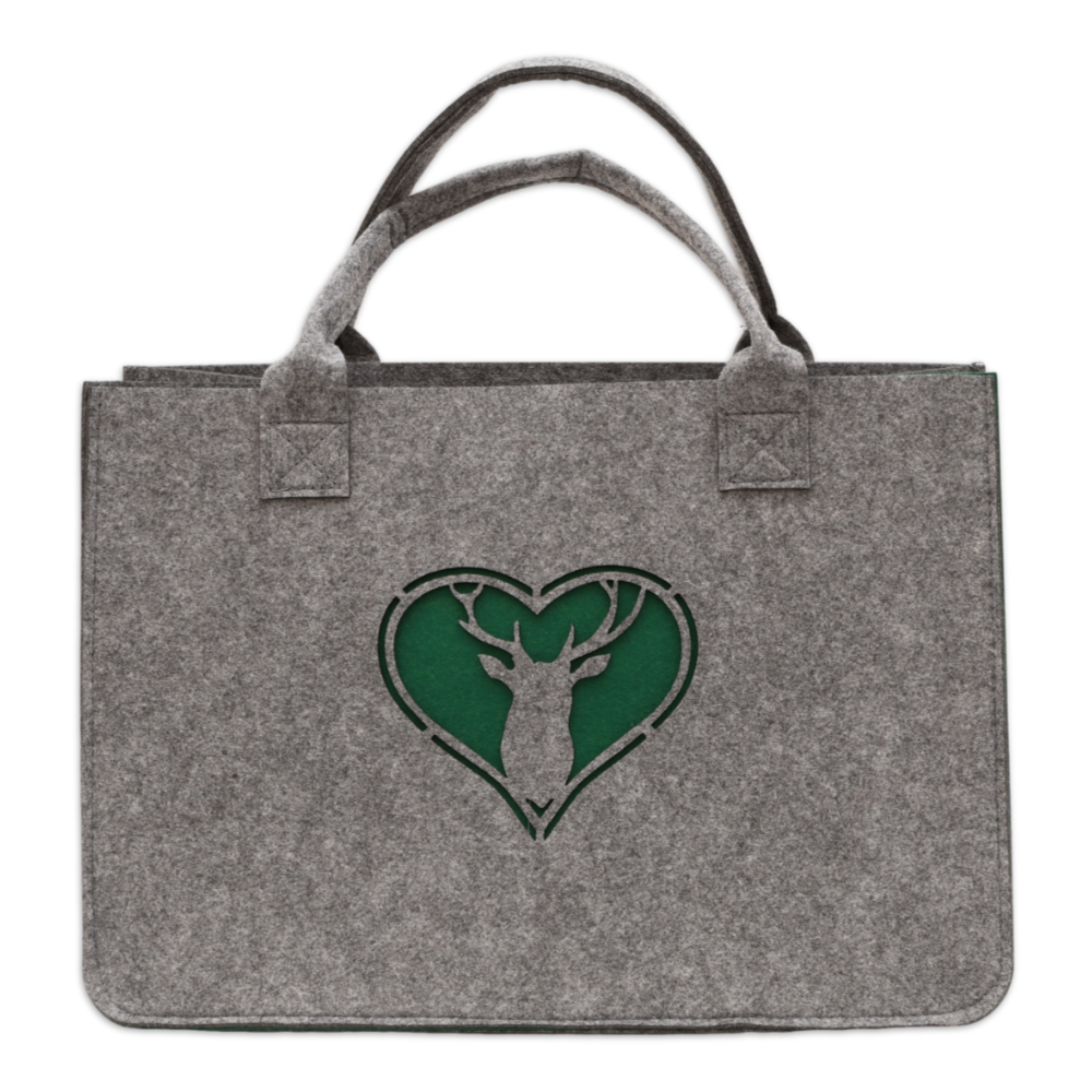 Borsa in pannolenci Renna Verde