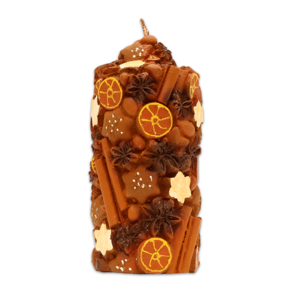 Candela Pillar Spicy Winter in Cera grande