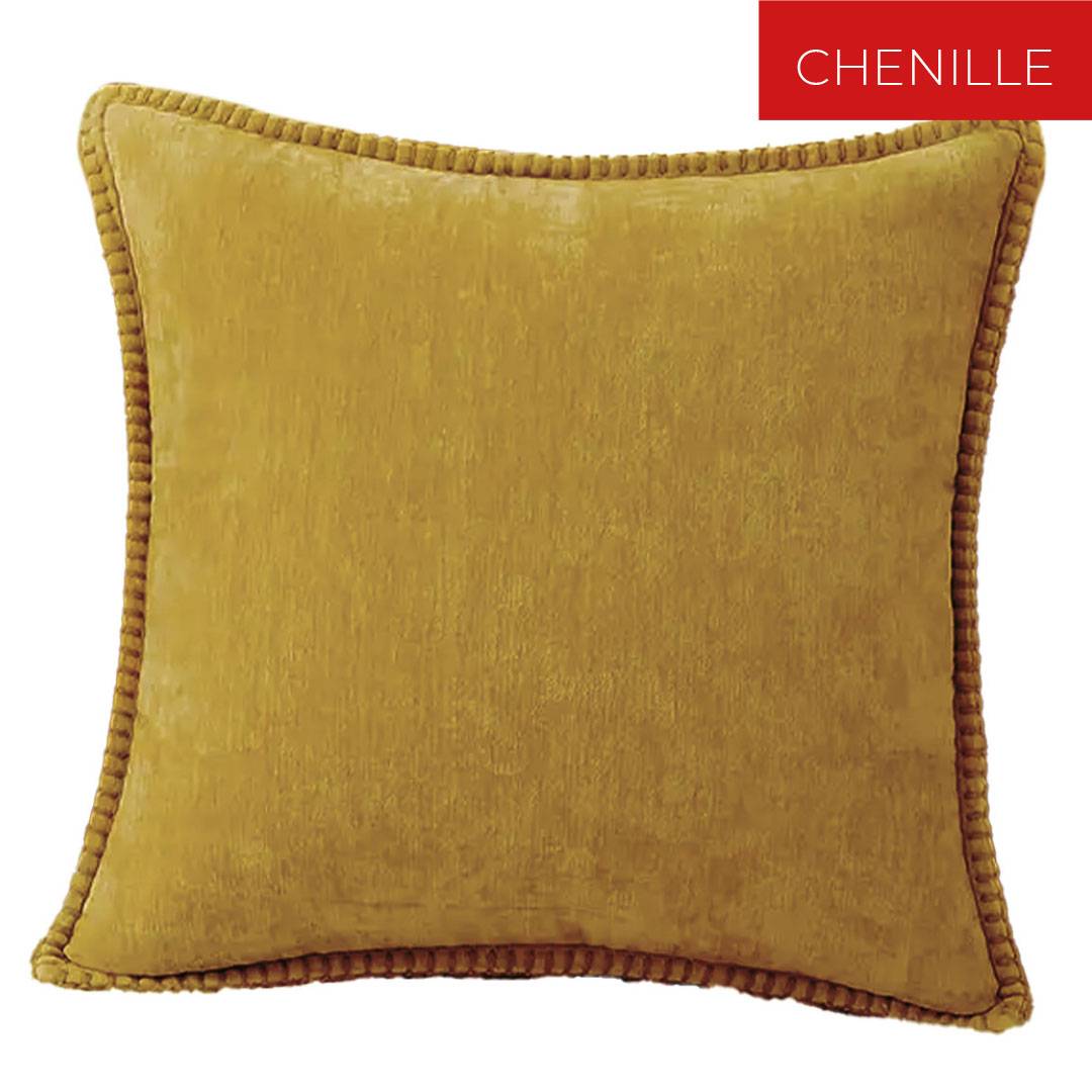 Federa cuscino Grice Ciniglia Ocra 45 x 45