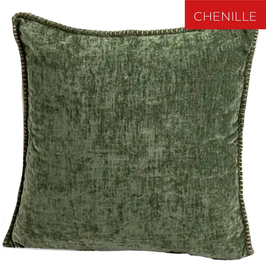 Federa cuscino Grice Ciniglia Verde 45 x 45