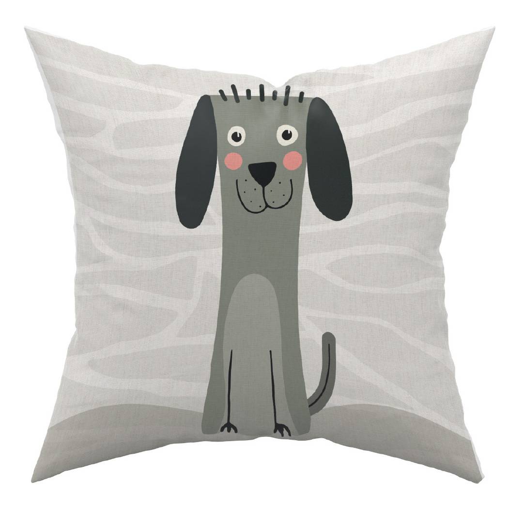 Federa cuscino Stampa Digitale Cec Cane Grigio 45 x 45