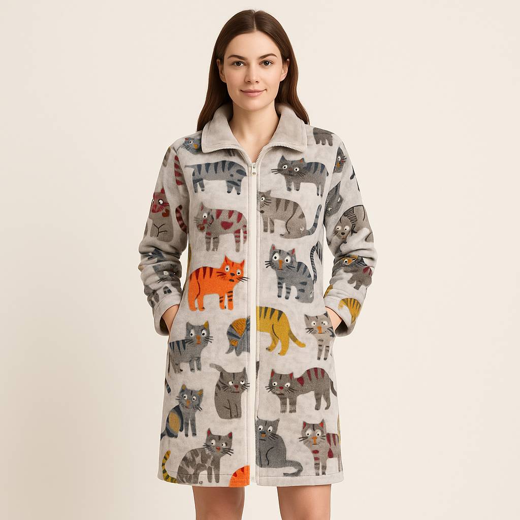 Felpa - Vestaglia Rasocashmere Gatti Ritmo