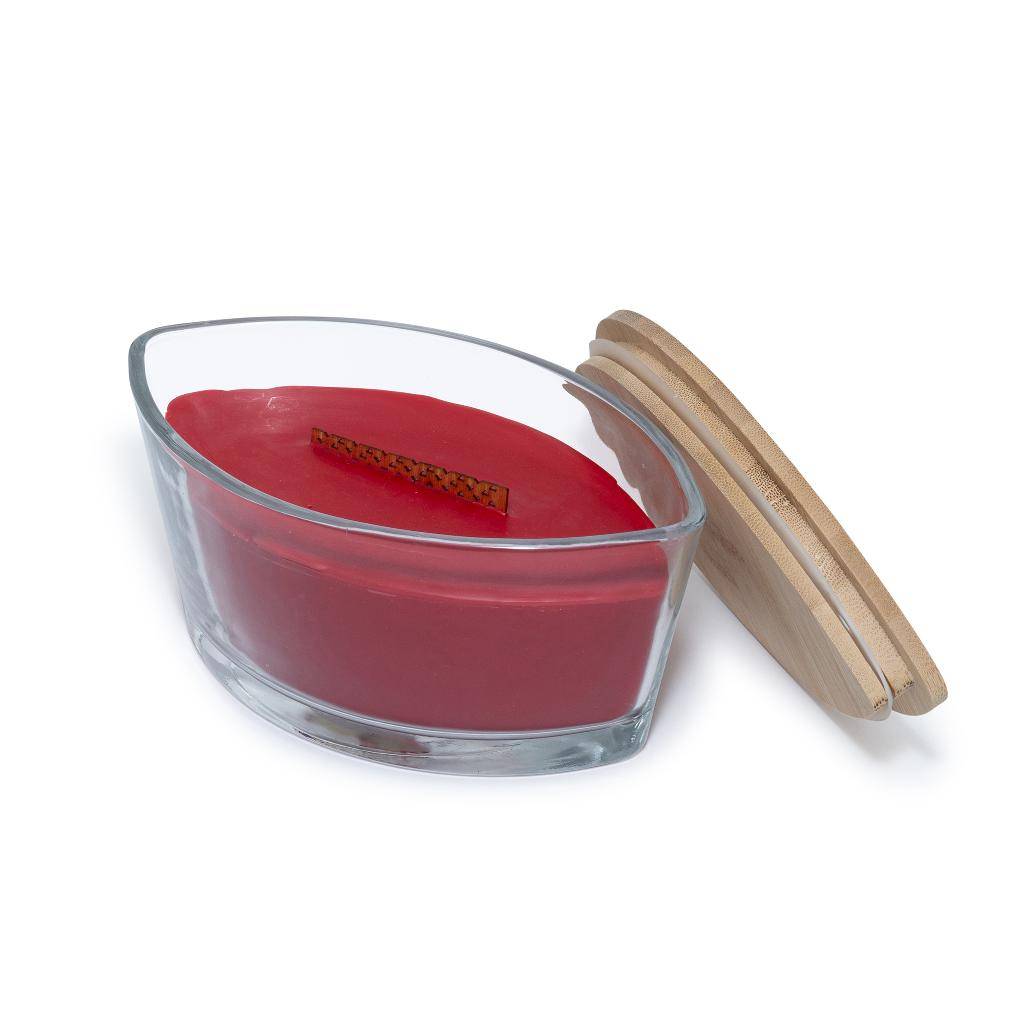 Candela a lenta combustione con coperchio fragranza Vino