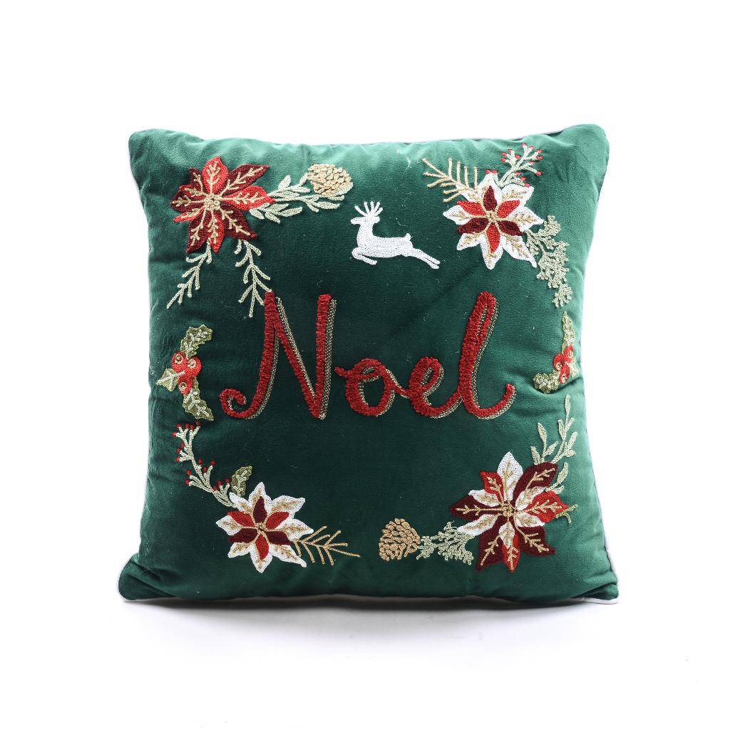 Cuscino in Velluto Verde Noel 45 x 45 cm