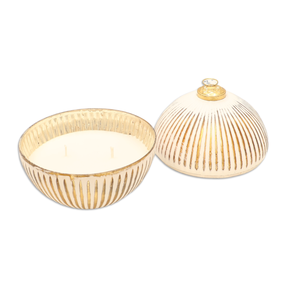 Candela profumata in Palla di Vetro Oro