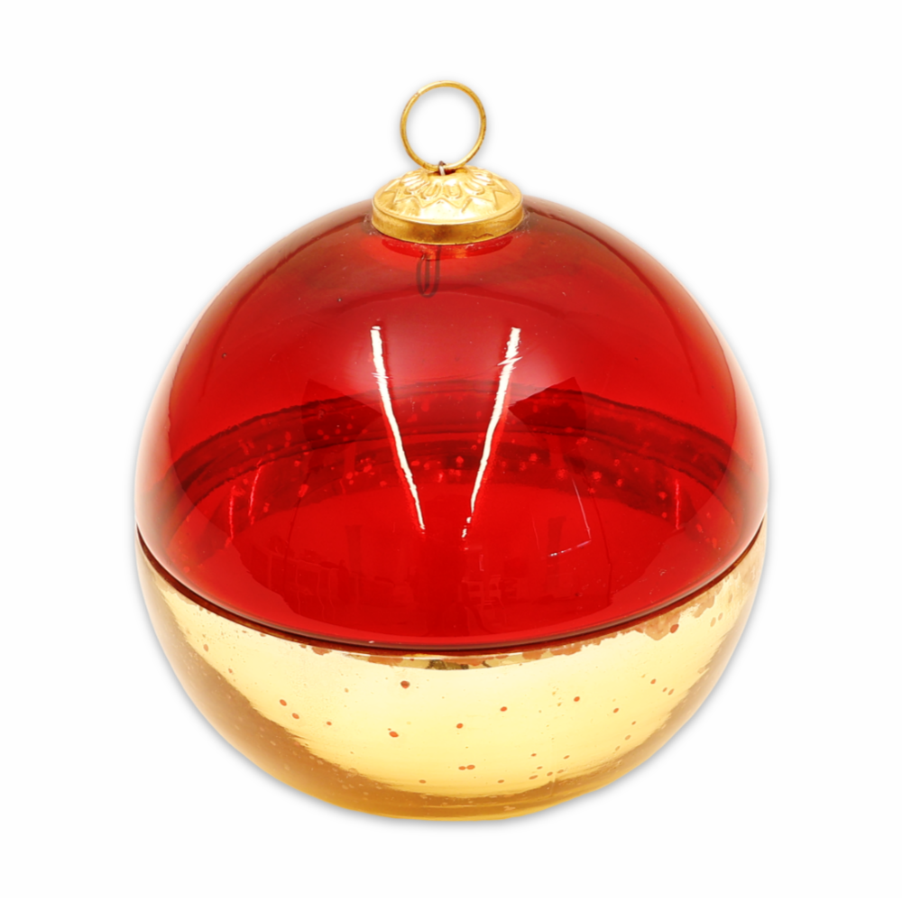 Candela profumata in Palla di Vetro Rosso