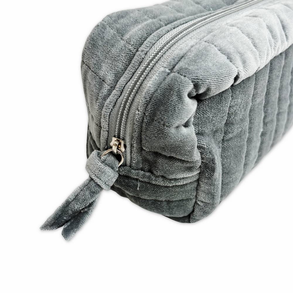 Pochette - Beauty in Velluto Grigio Personalizzata