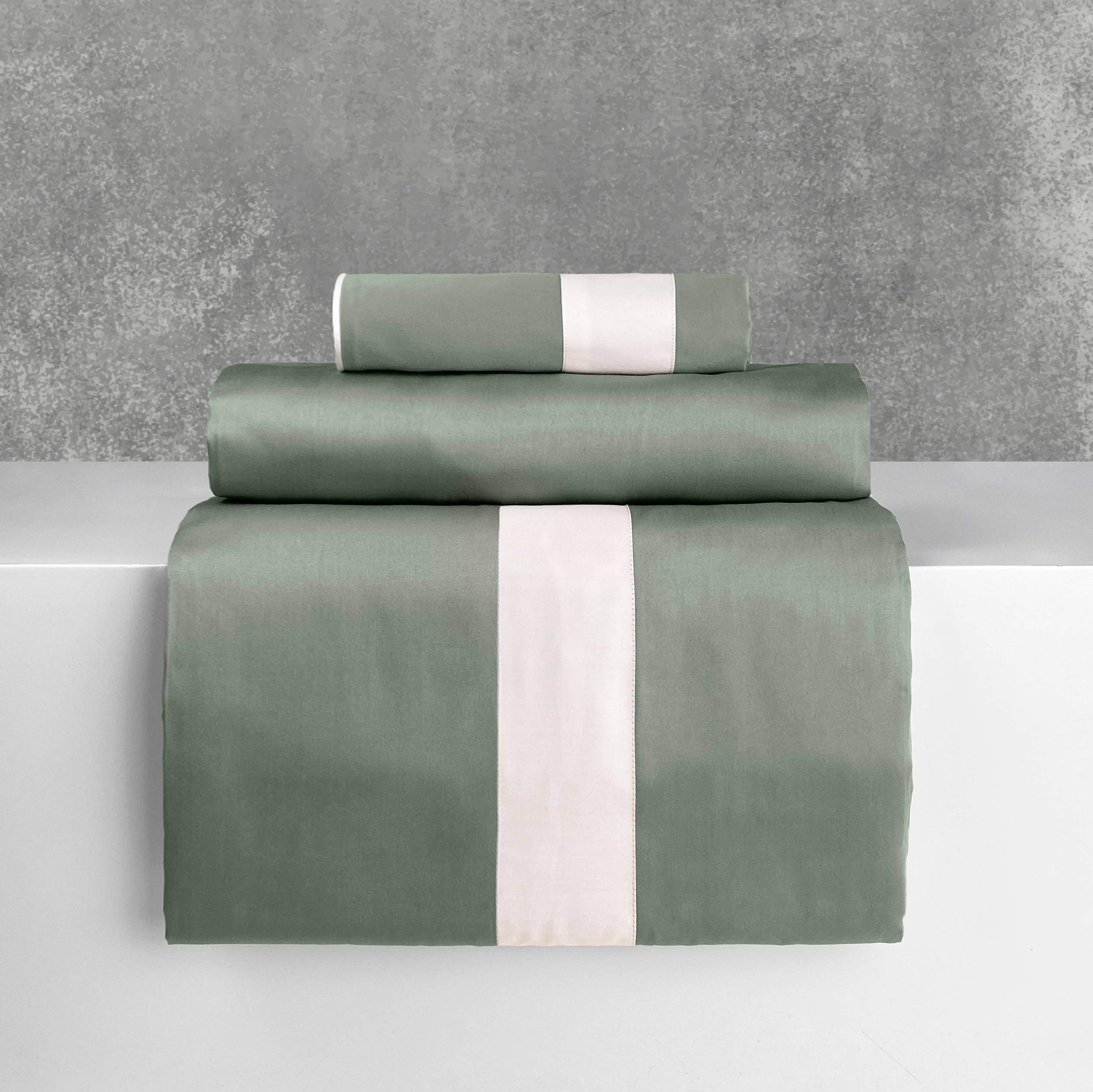 Completo Lenzuola CREOLE Washington Oliva Matrimoniale Personalizzato