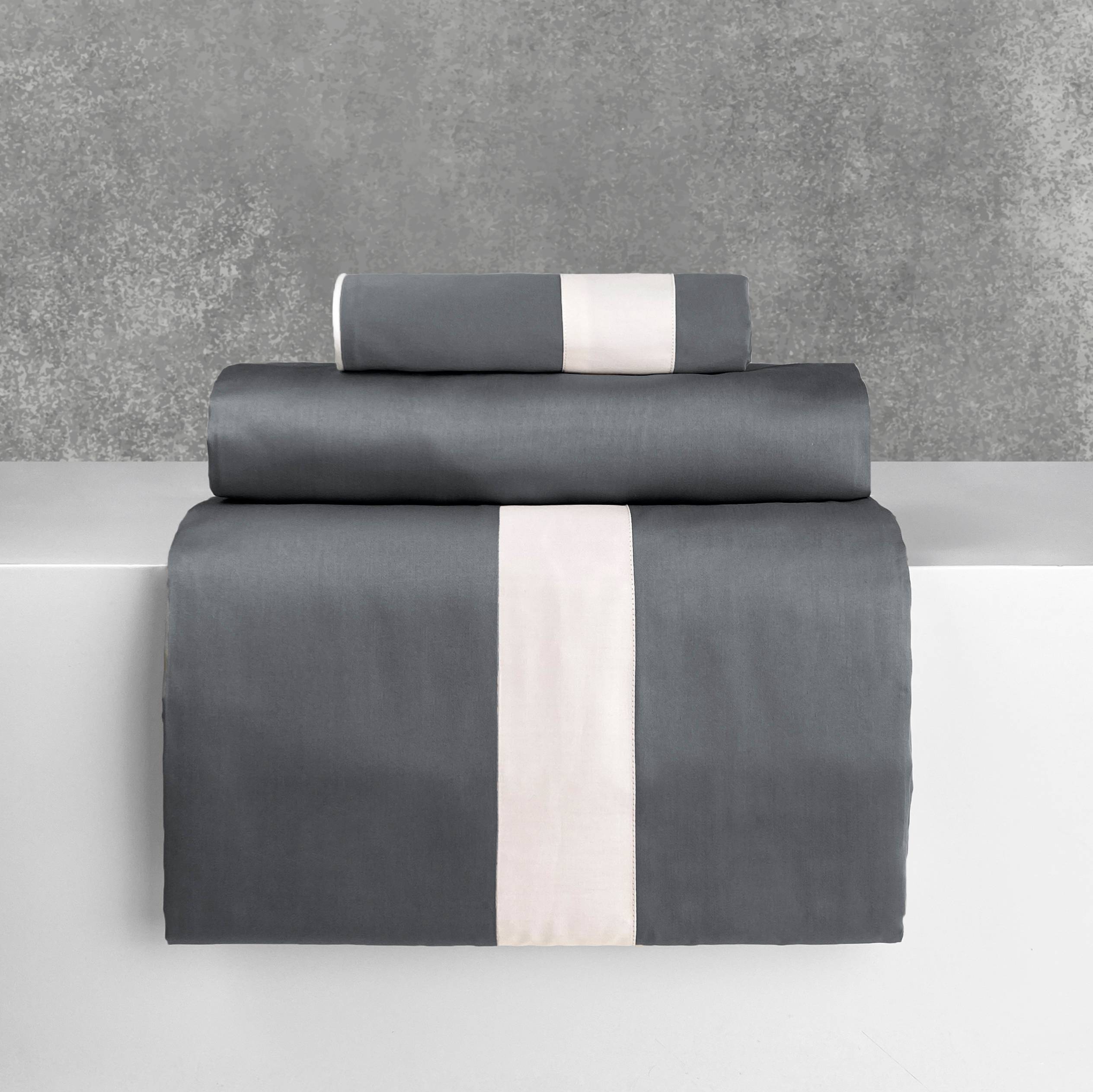 Completo Lenzuola CREOLE Washington Piombo Matrimoniale Personalizzato