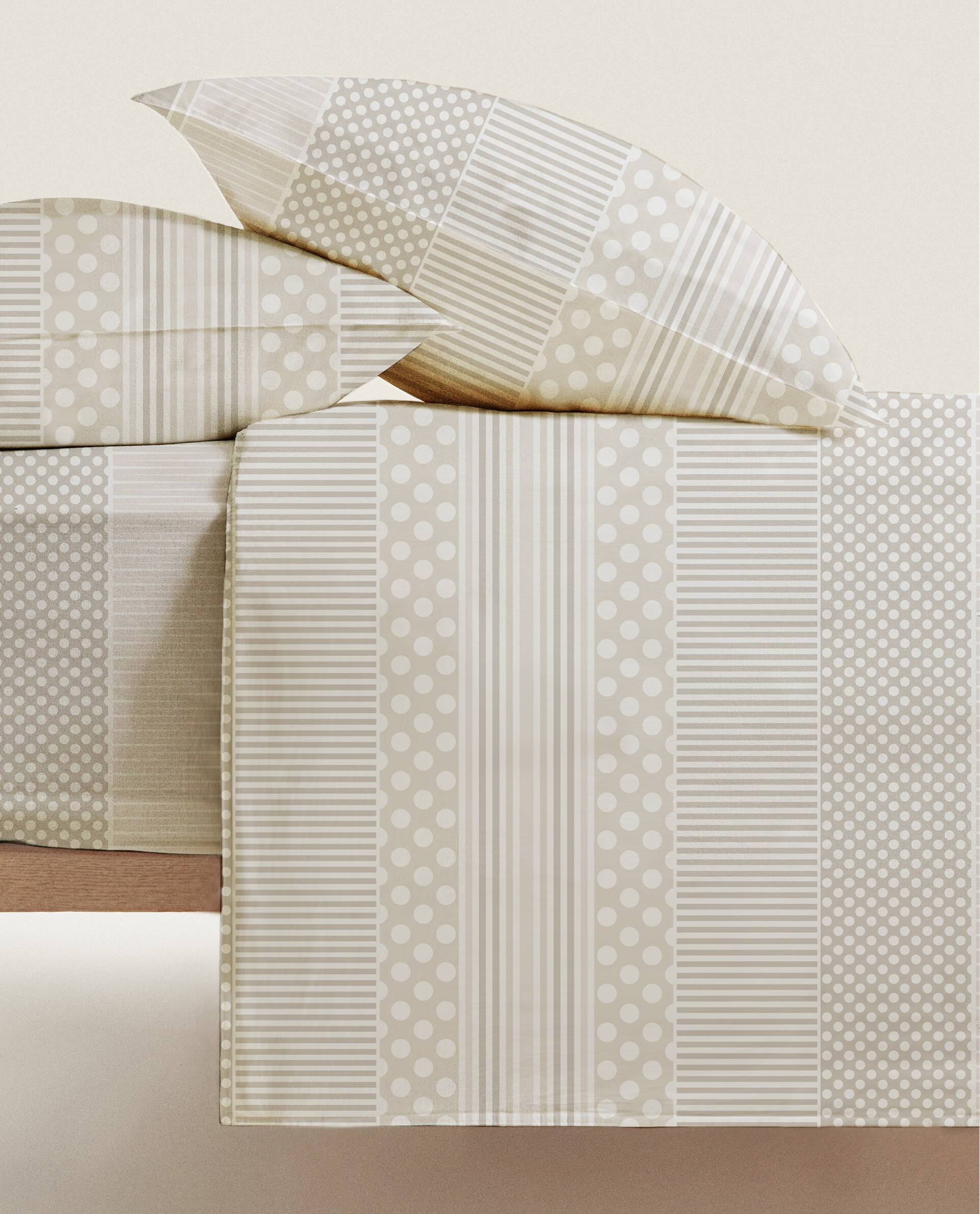 Completo Lenzuola Percallino stampato Dali' Beige Singolo