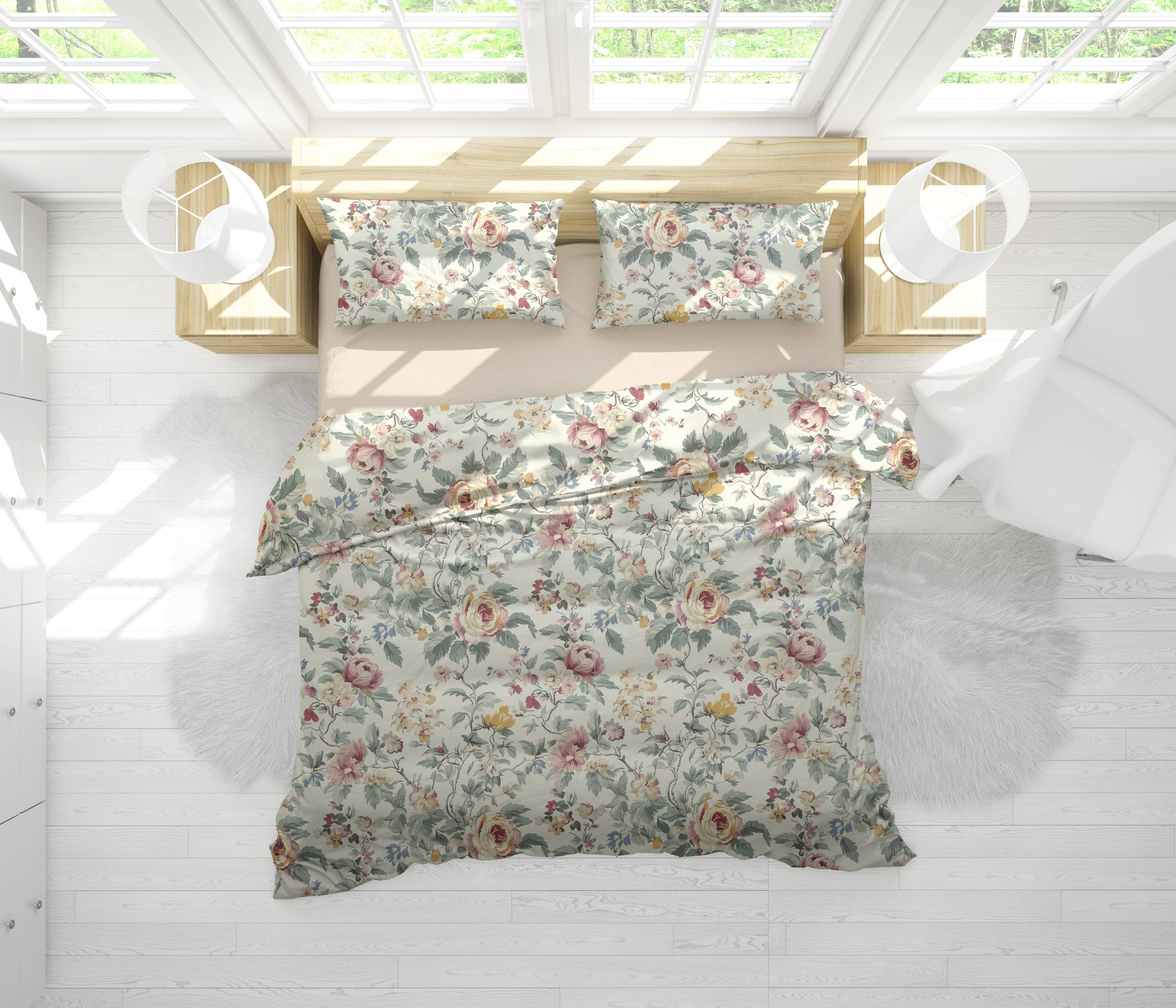 Parure copripiumino Percallino Rory piazza e mezzo