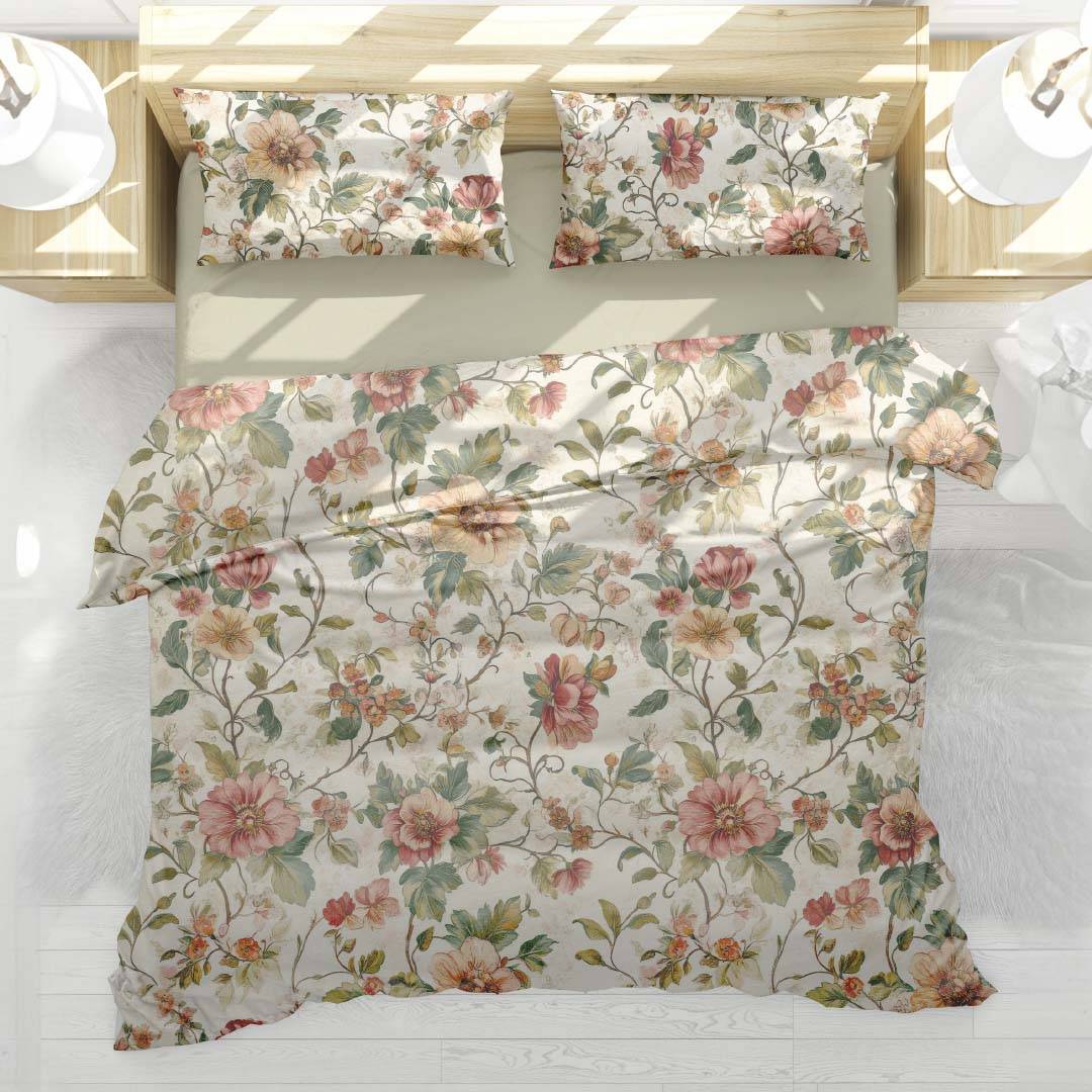 Parure copripiumino Percallino Kajal singolo