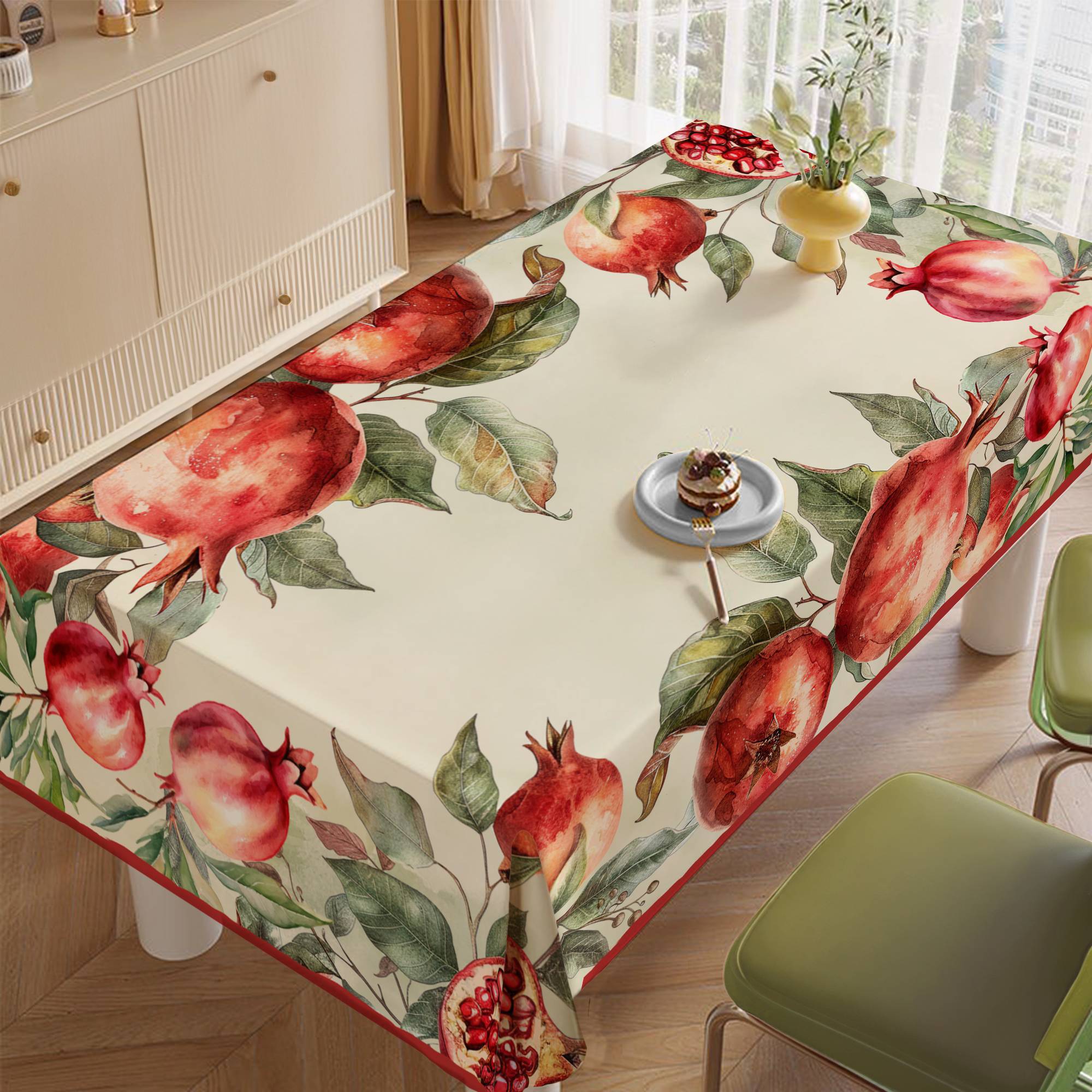 Tovaglia antimacchia Kiki Fancy Melograno 140 x 320