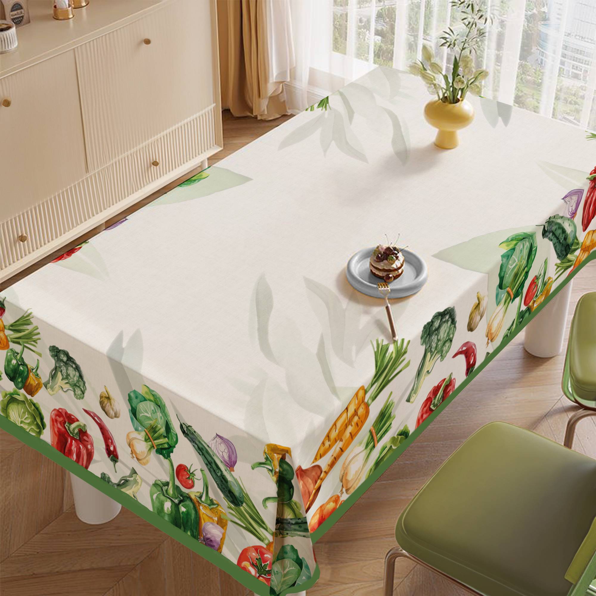 Tovaglia antimacchia Kiki Fancy Verdura 140 x 320