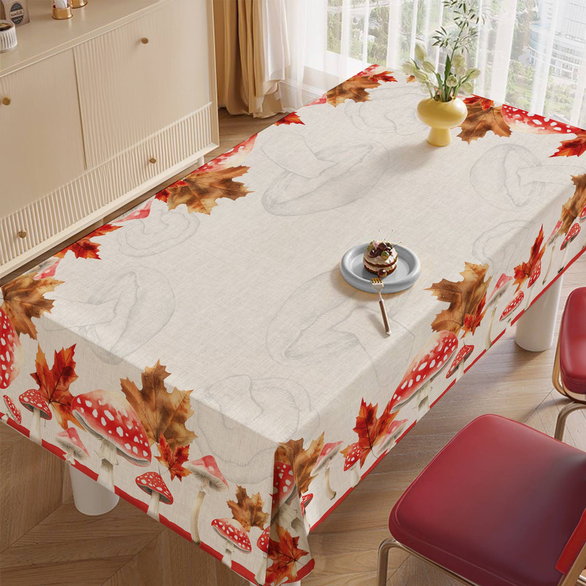 Tovaglia antimacchia Kiki Fancy Funghi 140 x 140