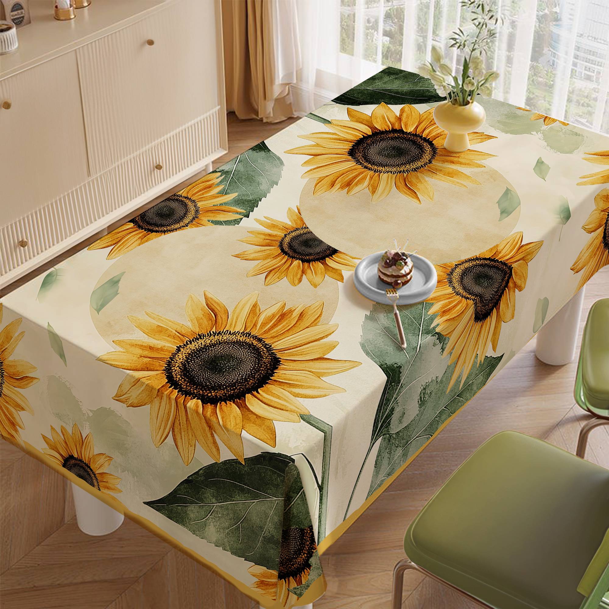 Tovaglia antimacchia Kiki Fancy Girasoli 140 x 140