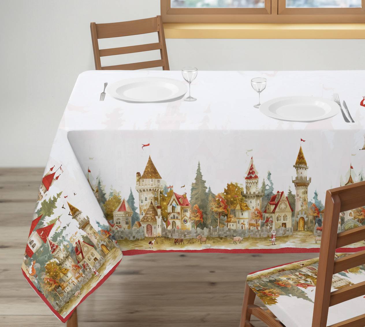Tovaglia in stampa digitale Castle 140 x 240