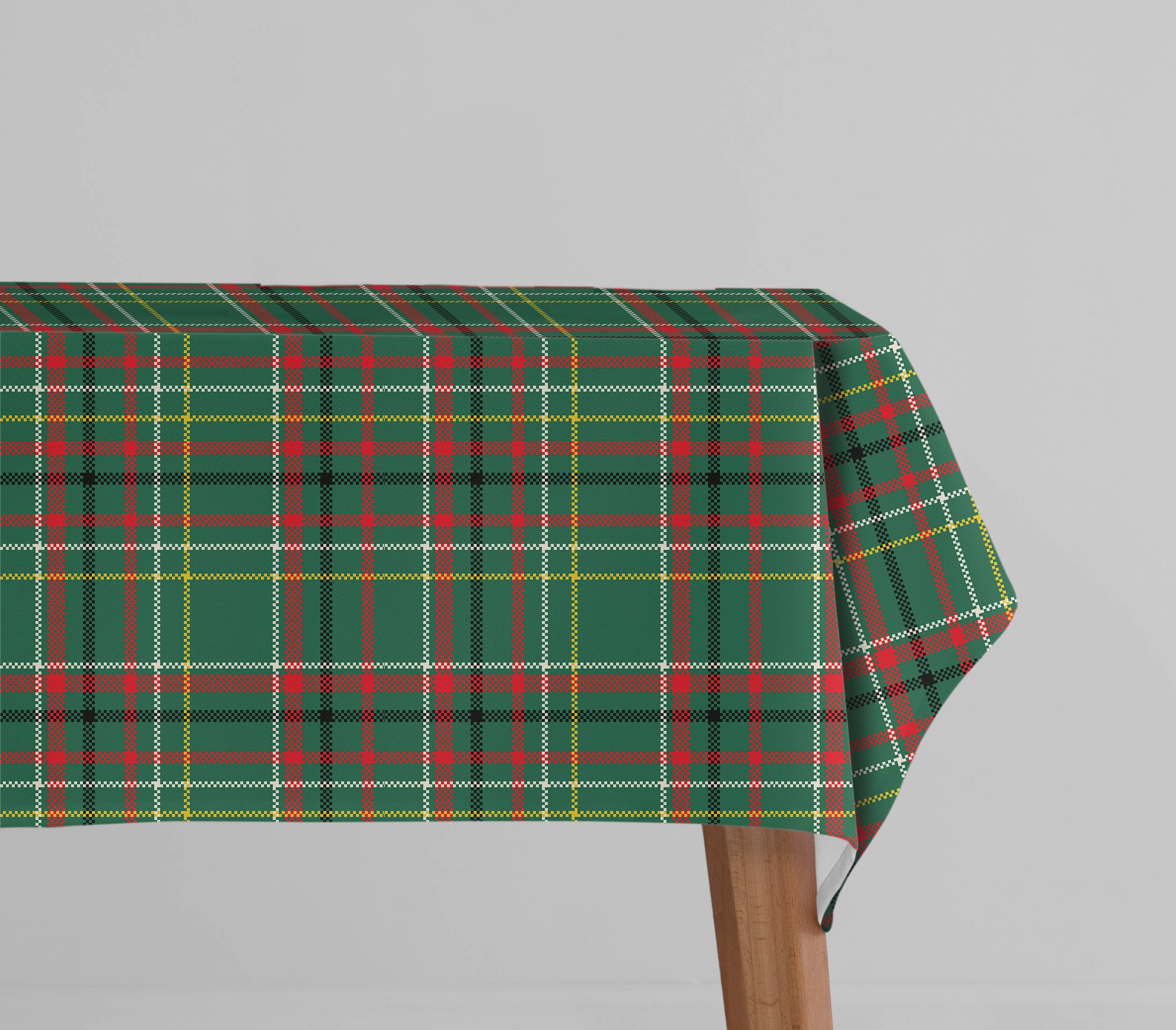 Tovaglia antimacchia Hydro Tartan Verde 140 x 300