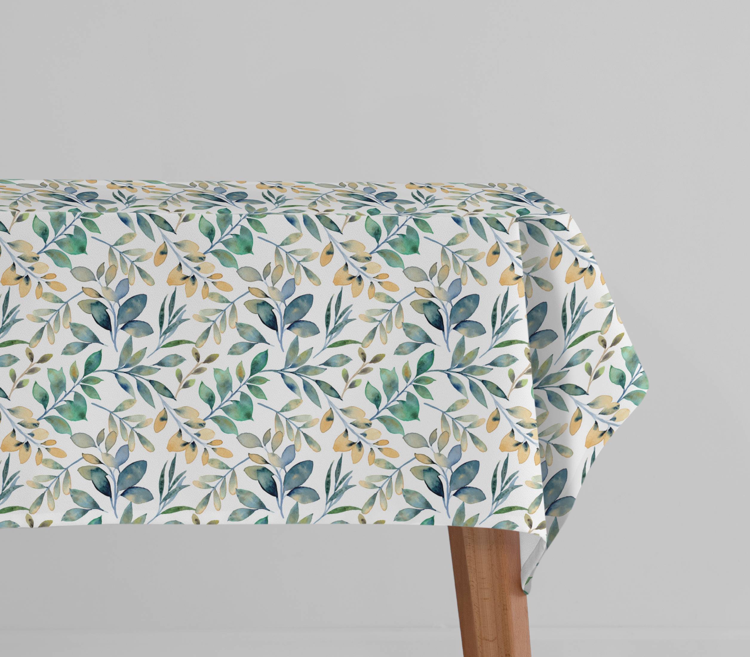 Tovaglia antimacchia Hydro Leaf Azzurro 140 x 140