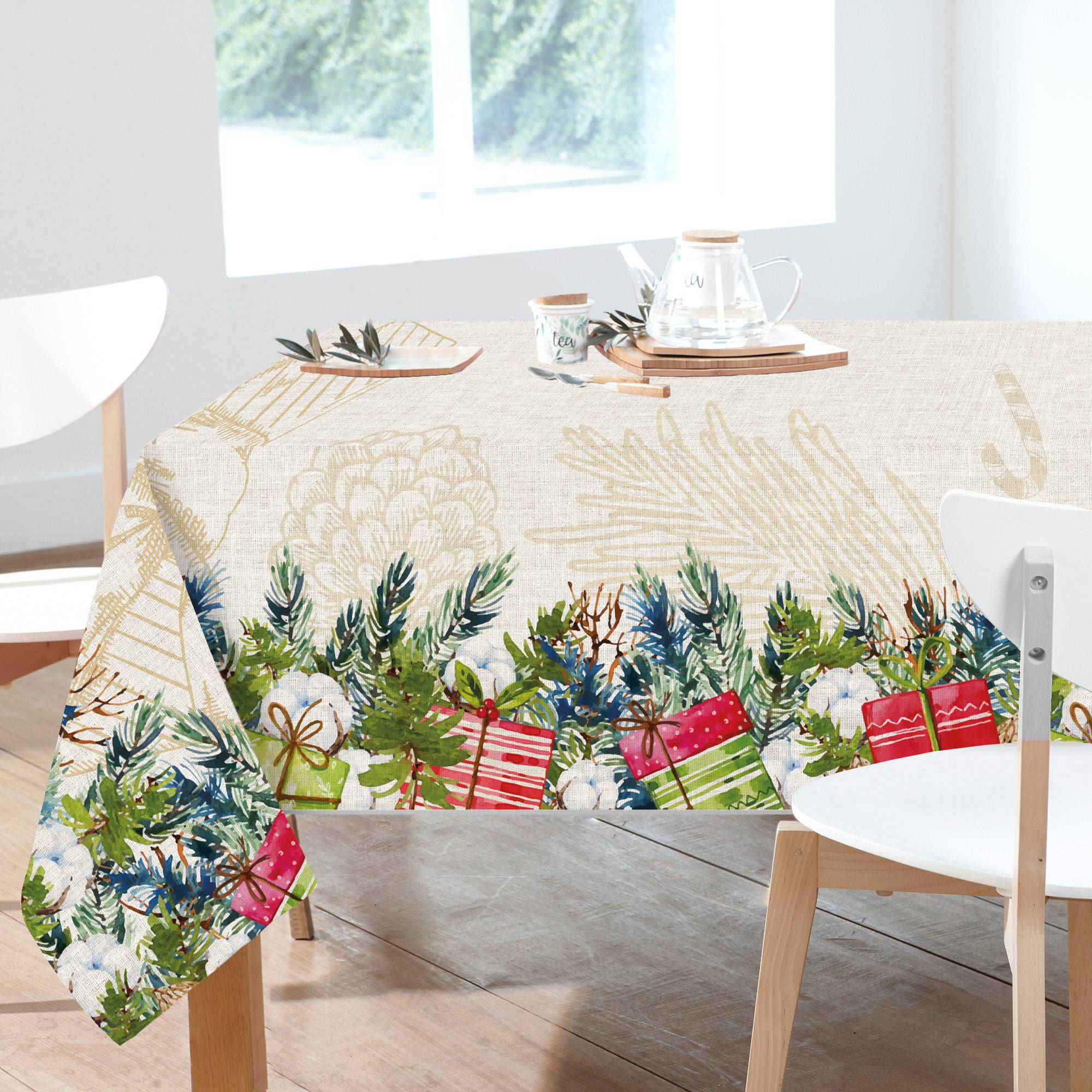 Tovaglia stampa digitale Jolly Rami abete 140 x 320