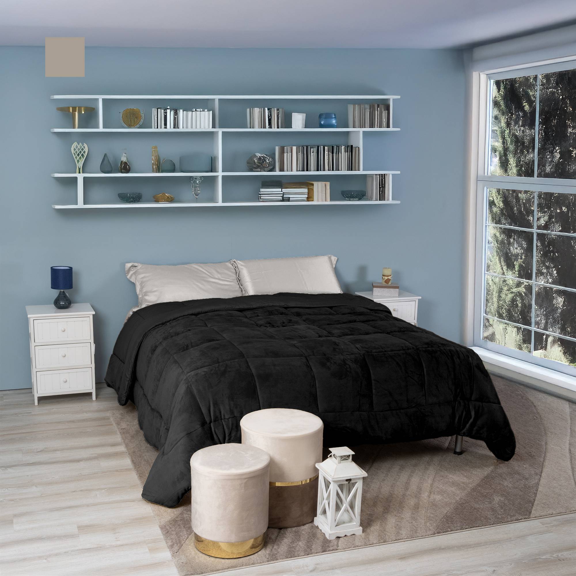 Trapunta matrimoniale Sensational Nero 260 x 260