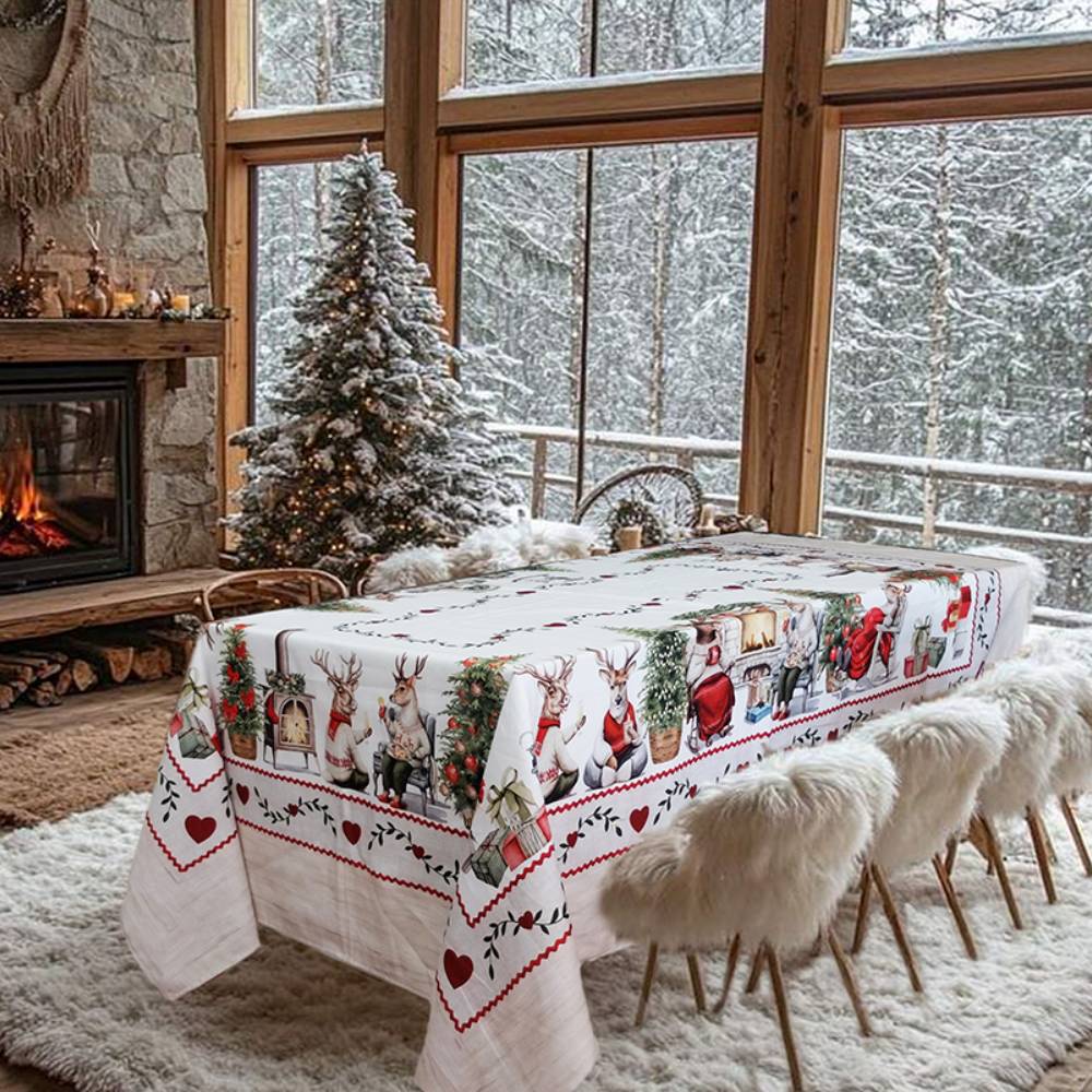 Tovaglia stampa digitale Renne e Doni 140 x 180