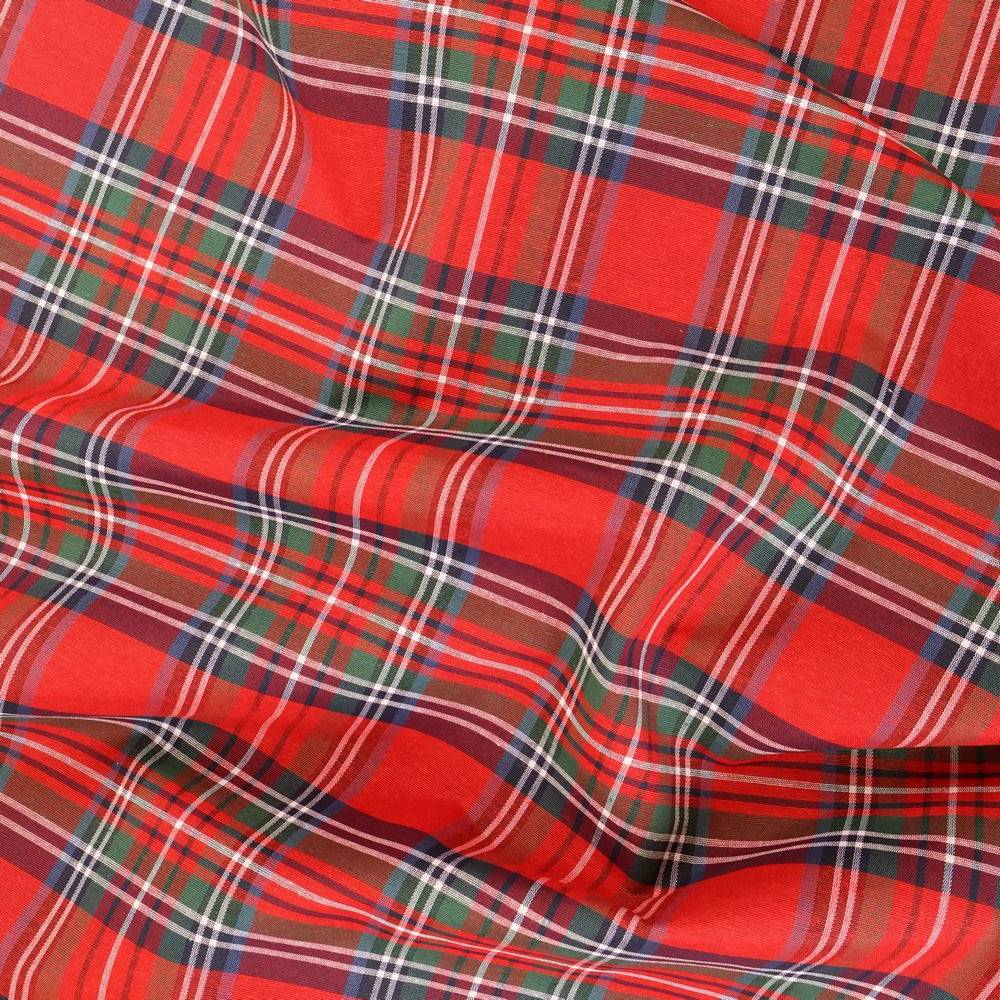 Telo arredo su misura Tinto in filo Tartan Rosso