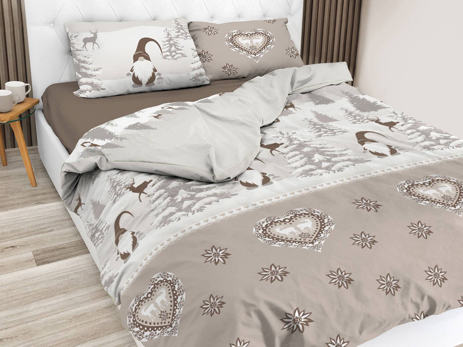 Parure copripiumino Daunex Infinity Fiaba Tortora Matrimoniale